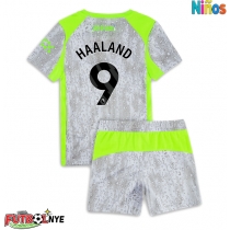 Camiseta Manchester City Erling Haaland #9 Tercera Equipación para niños 2025-26 manga corta (+ pantalones cortos)